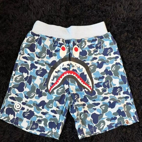 BAPE Shark Shorts ABC Blue Camo LARGE